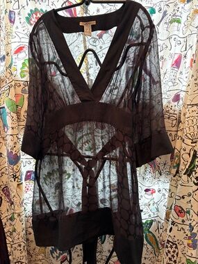 Kensie sheet silk baby doll top